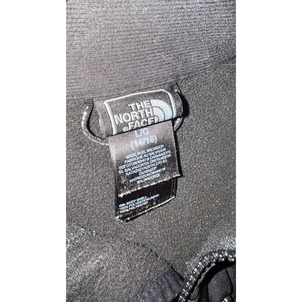 The North Face Apex Riser Jacket Youth M 10/12 Black Softshell Fleece Lined